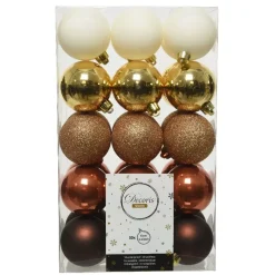 Confezione di 30 palline di Natale (D60 mm) Alpine multi Camel