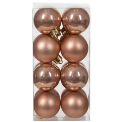 Confezione di 16 palline di Natale (D40 mm) Alpine Rosa scintillate