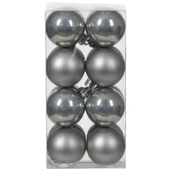 Confezione di 16 palline di Natale (D40 mm) Alpine Grigo marmo