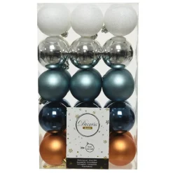 Confezione di 30 palline di Natale (D60 mm) Alpine multi Blu ghiaccio
