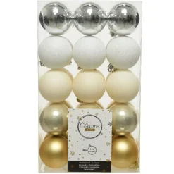 Confezione di 30 palline di Natale (D60 mm) Alpine multi Bianco