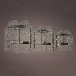 Confezione di 3 regali luminosi a pile Bianco caldo
