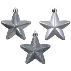 Confezione di 6 stelle di Natale da appendere Alpine Blu vaporoso