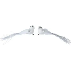 Confezione di 2 uccelli du Paradis Bianco