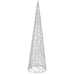 Cono luminoso a batteria 30 micro LED (H60 cm) Scintille Bianco caldo