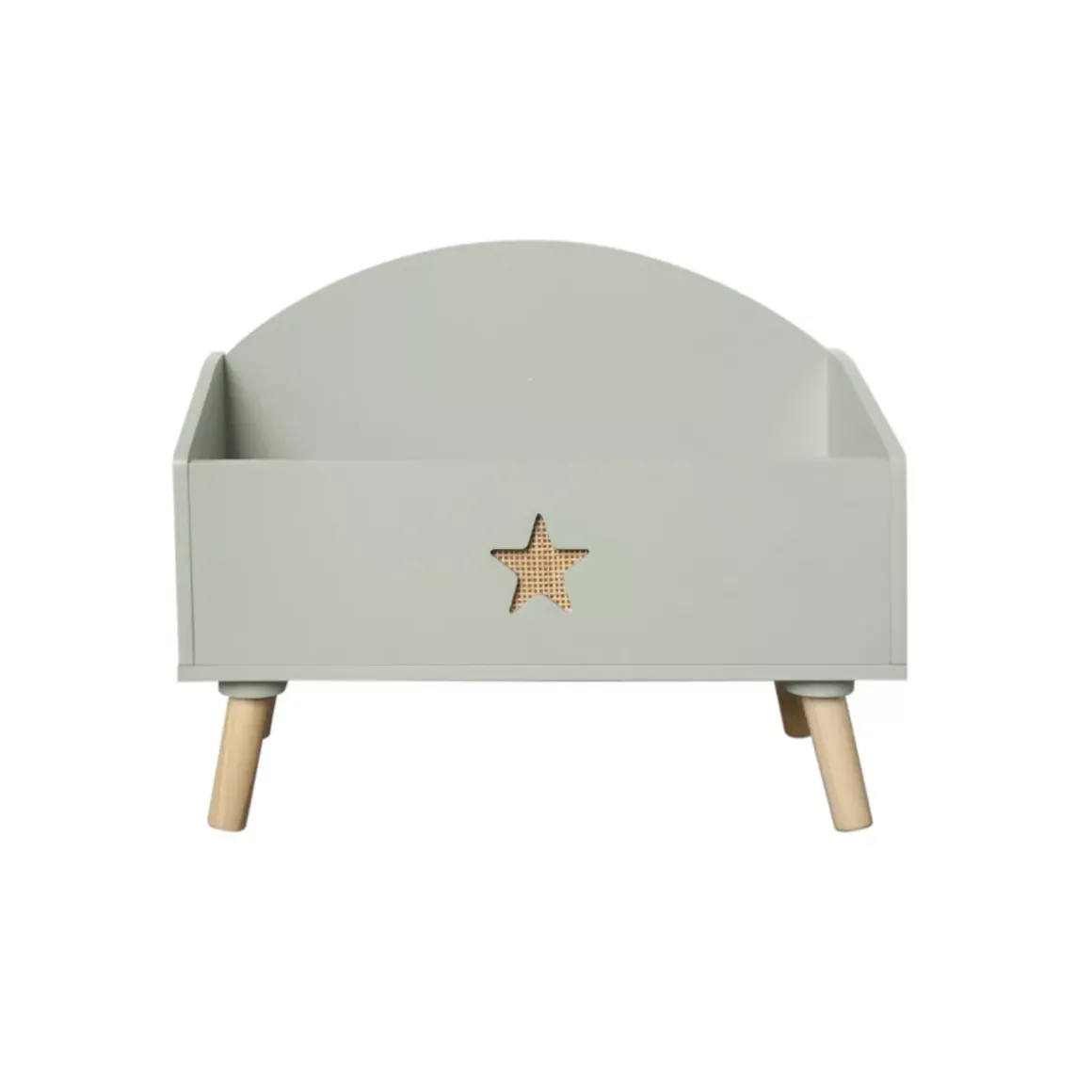 Contenitore porta giocattoli bambino legno (H44 cm) Stars Verde
