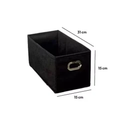 Contenitore portaoggetti (15 x 31 cm) Helena Nero