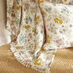 Sale Coperta in garza di cotone Gaïa aquarelle Multicolore Plaid E Teli Copritutto