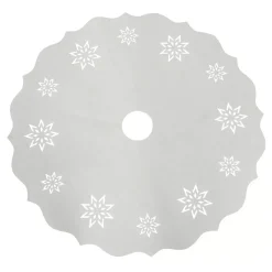 copri base albero di raso Bianco