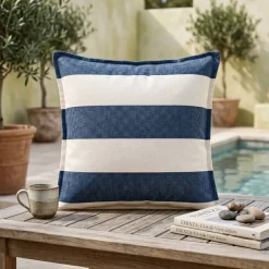 Copricuscino da esterno quadrato idrorepellente (45 x 45 cm) Noa mezzanotte Cuscino Decorativo Per Esterno|Accessori E Cuscini