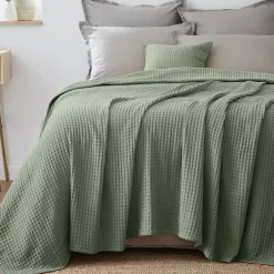 Sale Copriletto cotone nido d'ape (180 x 220 cm) Maya Plaid E Teli Copritutto|Copriletti, Trapuntine E Runner Letto