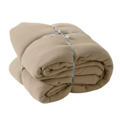 Clearance Copriletto trapuntato garza di cotone Gaïa Marrone Copriletti, Trapuntine E Runner Letto