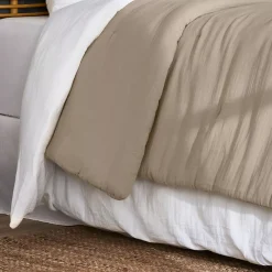 Clearance Copriletto trapuntato garza di cotone Gaïa Marrone Copriletti, Trapuntine E Runner Letto