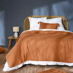 Sale Copriletto trapuntato garza di cotone (180 x 240 cm) Gaïa Copriletti, Trapuntine E Runner Letto