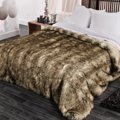 Online Copriletto Ecopelliccia Grizzly Copriletti, Trapuntine E Runner Letto