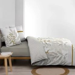 Sale Copripiumino e due federe in cotone Raoni Tortora Copripiumini|Completi Letto