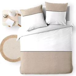 Clearance Copripiumino e due federe in cotone (240 x 220 cm) Gabrielle Copripiumini|Completi Letto