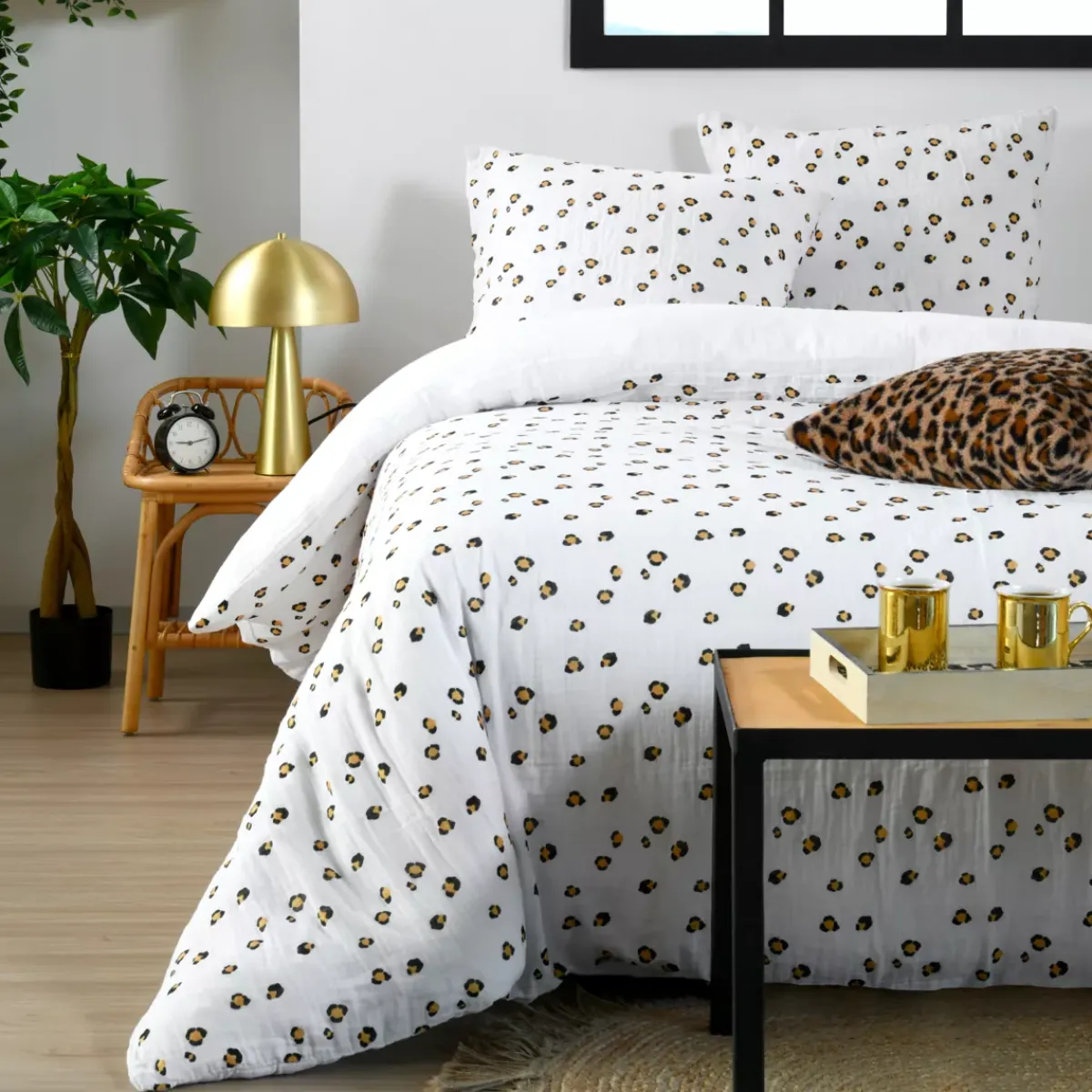 Clearance Copripiumino e due federe in doppio cotone (240 x 220 cm) Baguy Copripiumini|Completi Letto