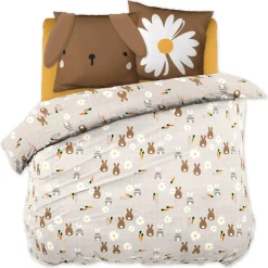 New Copripiumino e due federe per bambini in cotone Pompon Biancheria Da Letto Bambini