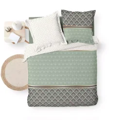 Sale Copripiumino e due federe quadrate percolle di cotone (260 cm) Belor Copripiumini|Completi Letto