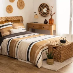 Best Copripiumino e due federe quadrate percalle di cotone Hana Copripiumini|Completi Letto