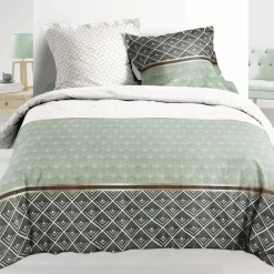 Discount Copripiumino e due federe quadrate percalle di cotone (240 cm) Belor Copripiumini|Completi Letto