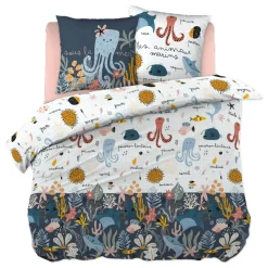 Best Copripiumino e una federa bambino cotone (240 cm) Octopia Biancheria Da Letto Bambini