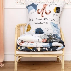 Copripiumino e una federa bambino cotone (140 cm) Octopia Biancheria Da Letto Bambini