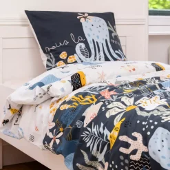 Copripiumino e una federa bambino cotone (140 cm) Octopia Biancheria Da Letto Bambini