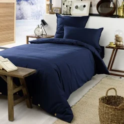 Online Copripiumino flanella di cotone (140 x 200 cm) Nina Blu navy Copripiumini
