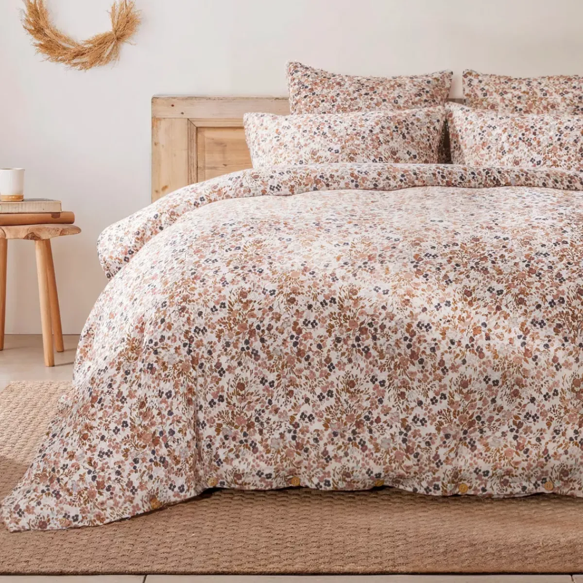 Copripiumino garza di cotone (200 cm) Capucine Multicolore Copripiumini