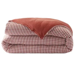 Best Copripiumino garza di cotone Gaïa vichy Terracotta Copripiumini