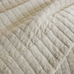 Discount Copripiumino in cotone trapuntato (220 x 240 cm) Lena sabbia Copriletti, Trapuntine E Runner Letto