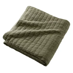 Online Copripiumino in cotone trapuntato (240 x 260 cm) Lena Rosmarino Verde Copriletti, Trapuntine E Runner Letto