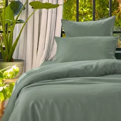 Clearance Copripiumino in lyocell Tencel™ lavato (140 x 200 cm) Olivia Copripiumini|Completi Letto