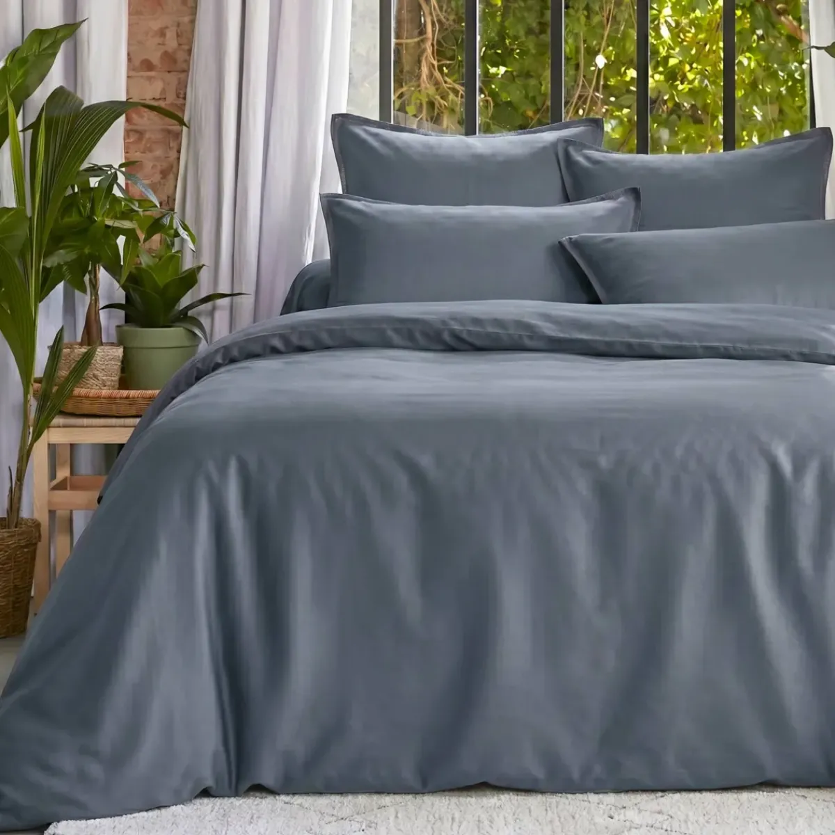Clearance Copripiumino Tencel™ lyocell lavato (240 x 220 cm) Olivia Stone Copripiumini|Completi Letto
