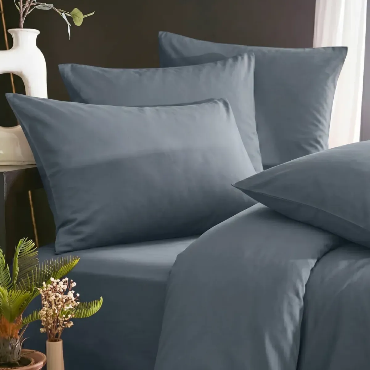 Clearance Copripiumino Tencel™ lyocell lavato (240 x 220 cm) Olivia Stone Copripiumini|Completi Letto
