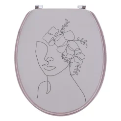 Copriwater in legno 18 pollici Rosy Bianco