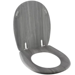 Copriwater 18 pollici in MDF Effetto Doghe Grigio