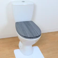Copriwater 18 pollici in MDF Effetto Doghe Grigio