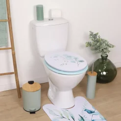 Copriwater 18 pollici MDF Azzurro Acquerello