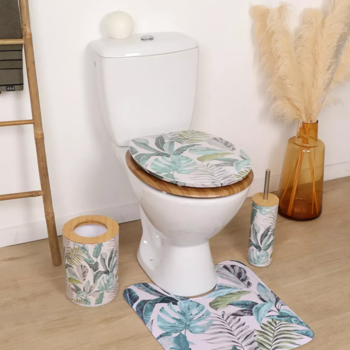 Copriwater WC 18 pollici MDF Jardin d'hiver Verde