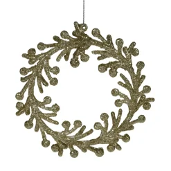 Corona di Natale da appendere Fogliame Oro