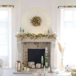 Corona di Natale Gigante luminosa Micro 1800 LED (D116 cm) Scintilli Argento e bianco caldo
