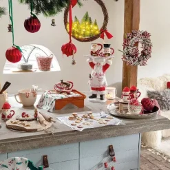 Corona di Natale Rosso brinato D40 cm