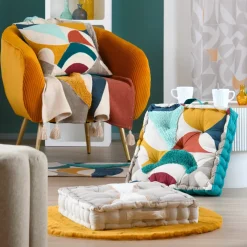 Outlet Cuscino da pavimento in cotone (45 x 45 cm) Blokken Cuscini Da Pavimento