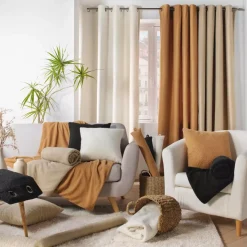 Hot Cuscino paraspifferi bouclé (80 x 10 cm) Wooly Cuscini Antispifferi E Blocca Porta