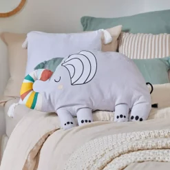 Outlet Cuscino per bambini elefante in cotone (50 x 35 cm) Savana Tessile Arredo Bimbi