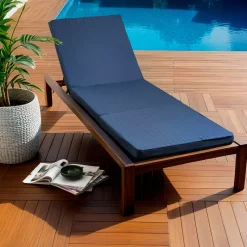 Cuscino per lettino prendisole sfoderabile (190 x 60 cm) Sunset Blu notte