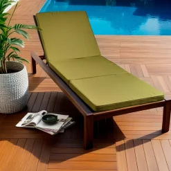 Cuscino per lettino prendisole sfoderabile (190 x 60 cm) Sunset Verde oliva